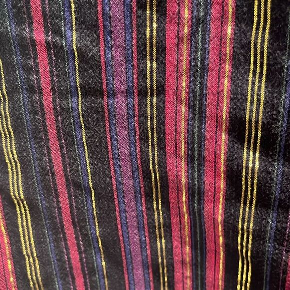 MARINE LAYER Allison Multi-Colored Magenta Gold Lurex Stripped Pants, Size M - Picture 8 of 13